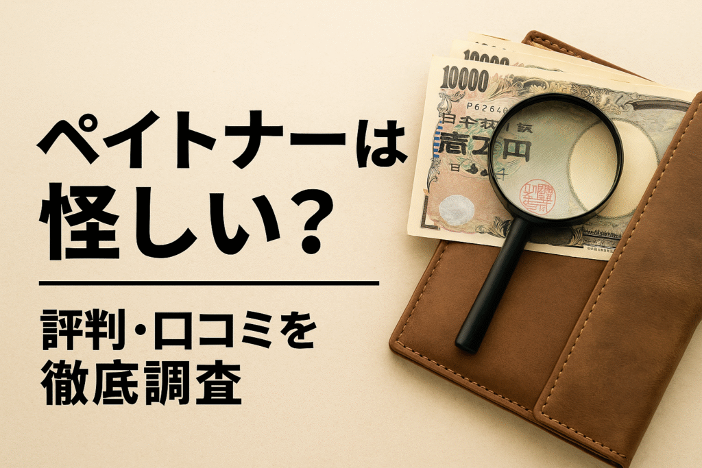 ペイトナー 怪しい?評判・安全性と代替サービスを専門家が解説